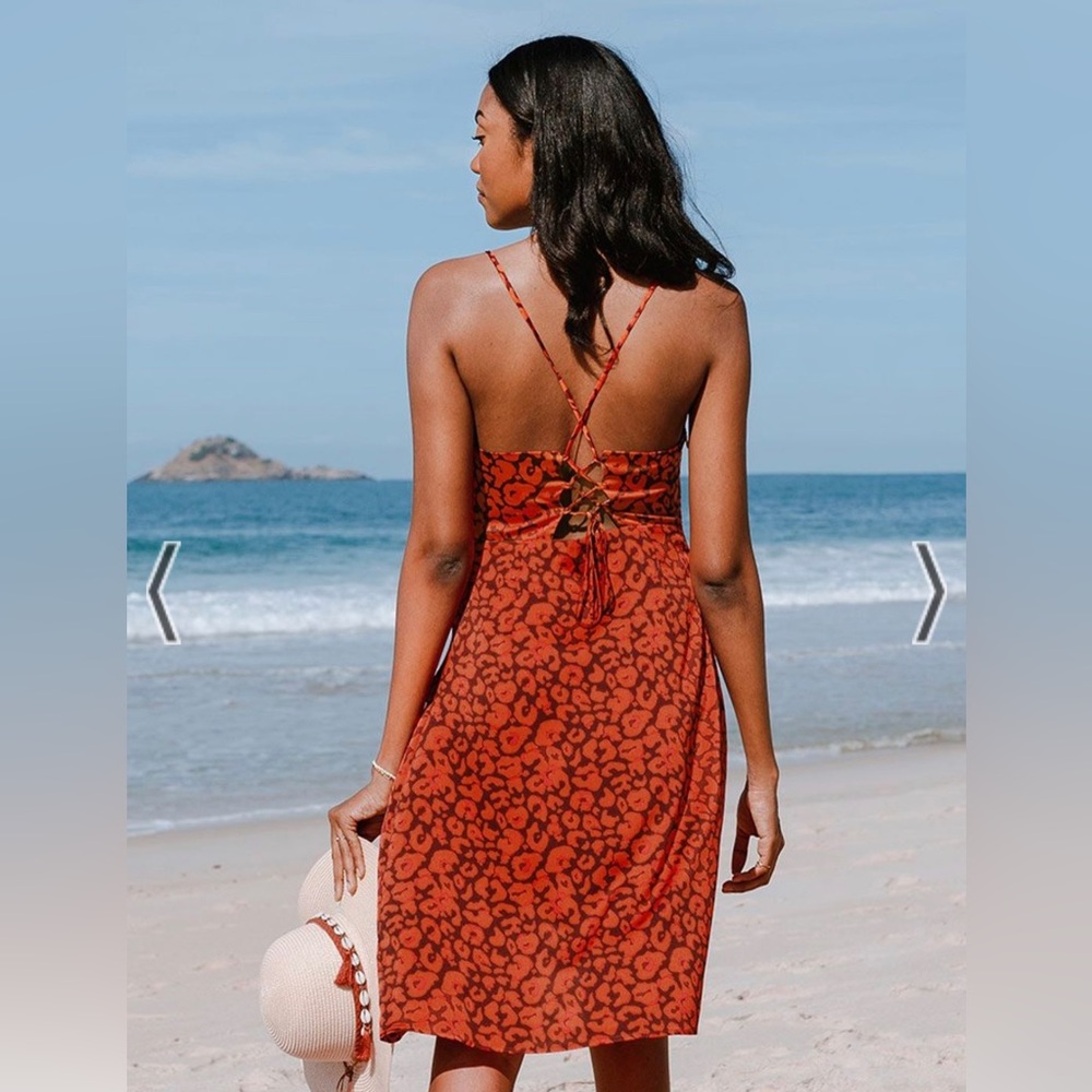 Cupshe Camryn Lace Up Back Slip Dress